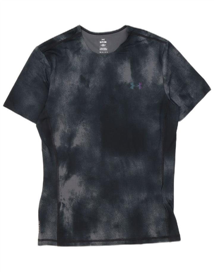 Under Armour Herren-T-Shirt mit tailliertem Schnitt, Größe S, Schwarz, Batik-Polyester
