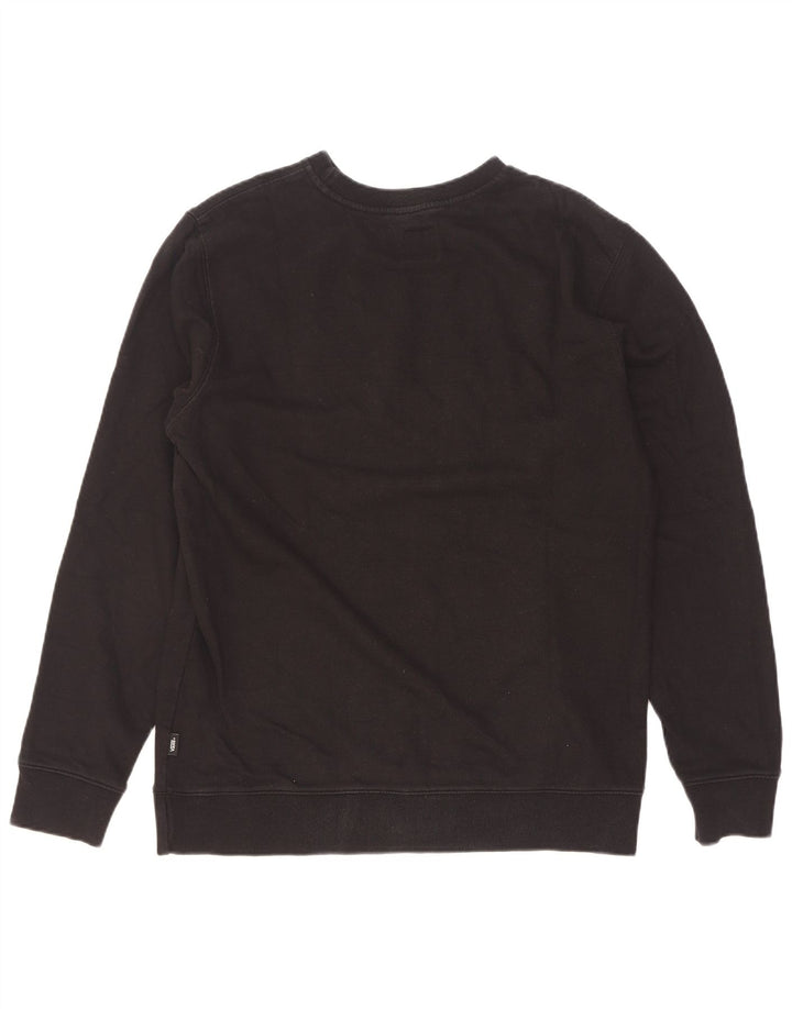 Vans Herren Grafik-Sweatshirt-Pullover aus mittelschwarzer Baumwolle