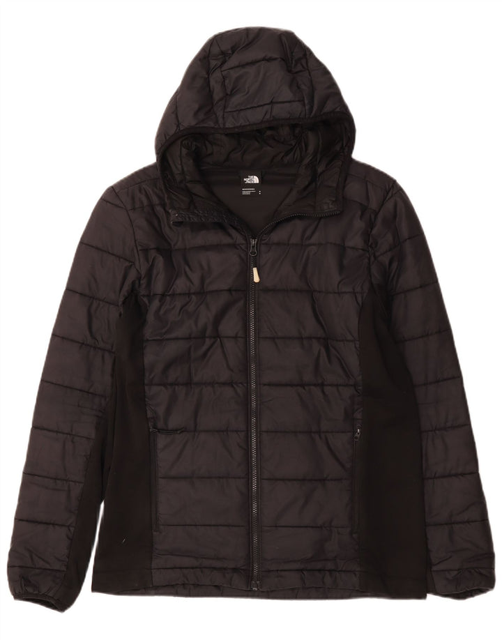 The North Face wattierte Herrenjacke mit Kapuze, UK 38, Mittelschwarz, Farbblock