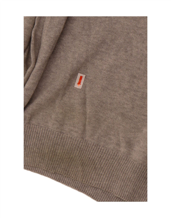 Marks & Spencer Herren-Pullover mit V-Ausschnitt, 2XL, graue Baumwolle