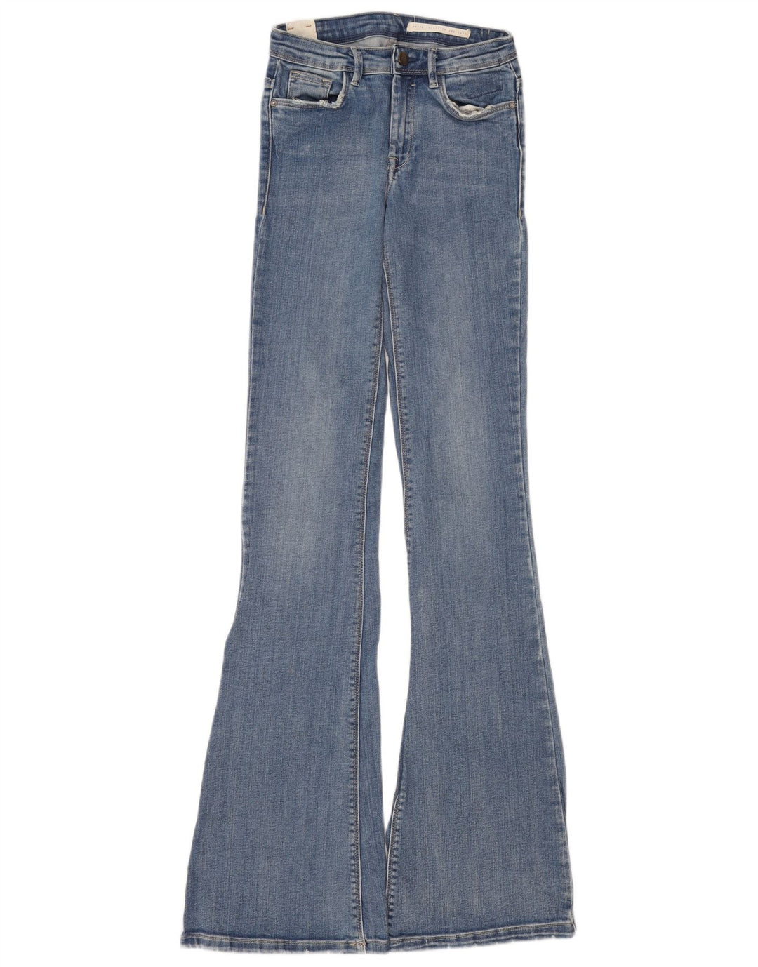 Zara Damen Schlagjeans EU 34 2XS W24 L37 Blaue Baumwolle