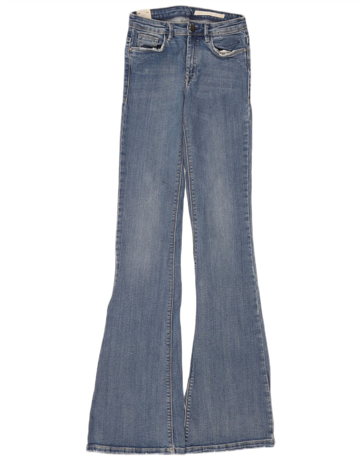 Zara Damen Schlagjeans EU 34 2XS W24 L37 Blaue Baumwolle