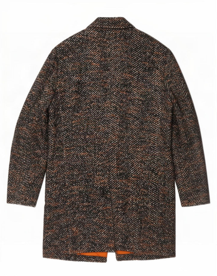 Etro Herrenmantel IT 52 XL Brown Herringbone Wool Classic