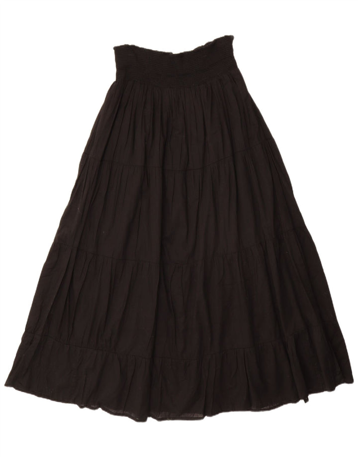 ZARA Damen A-Linien-Rock mit hoher Taille, Größe W30, Schwarz