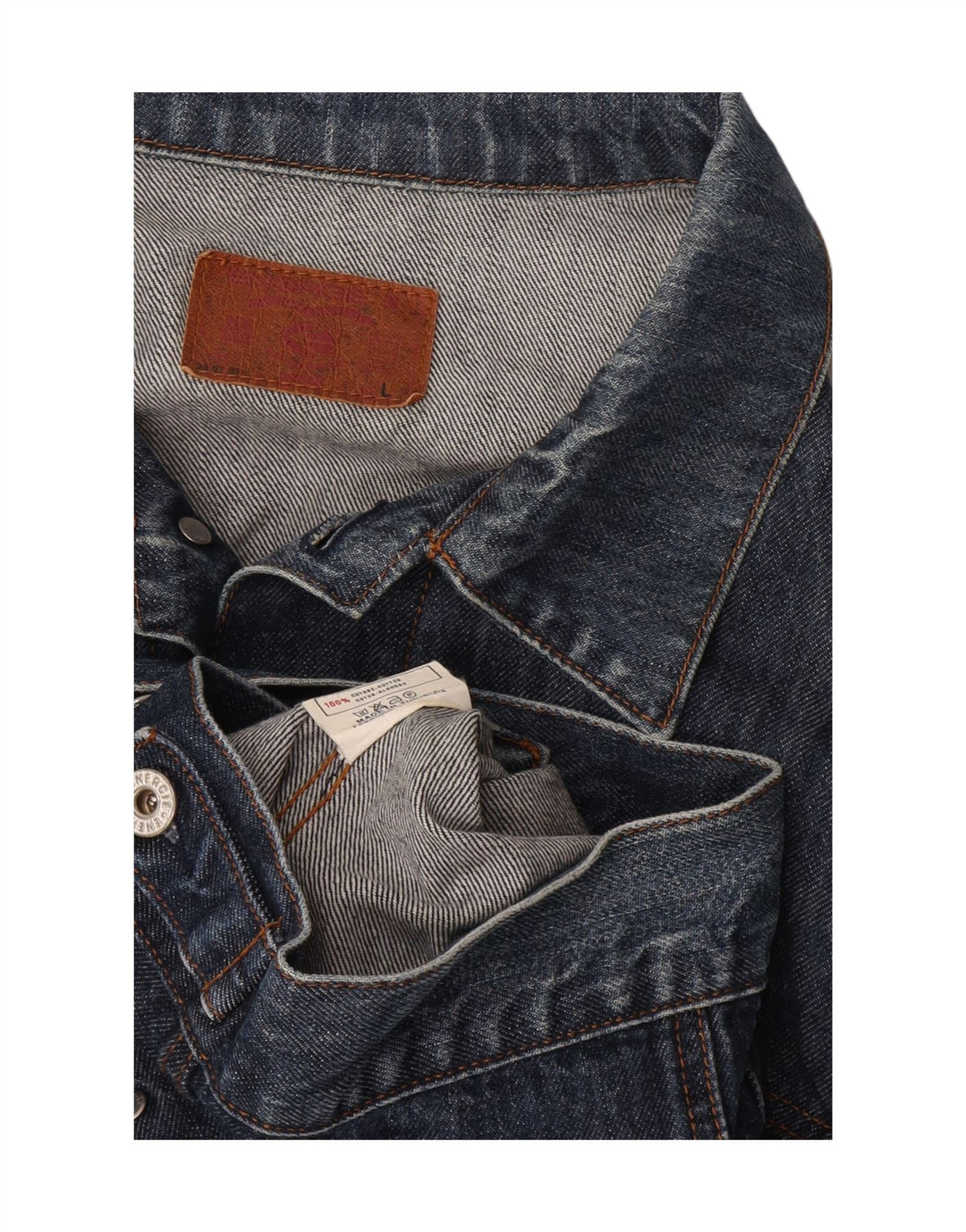Energie Damen Jeansjacke UK 16 Large Blaue Baumwolle