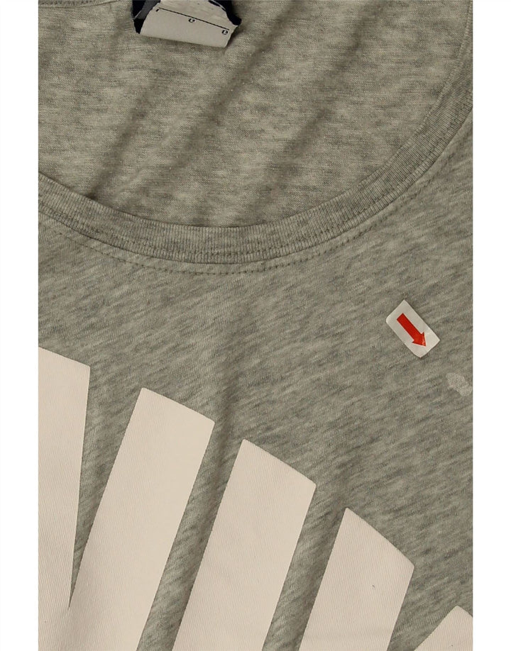 Nike Damen-T-Shirt in Übergröße mit Grafik, UK 16, Größe L, Grau meliert