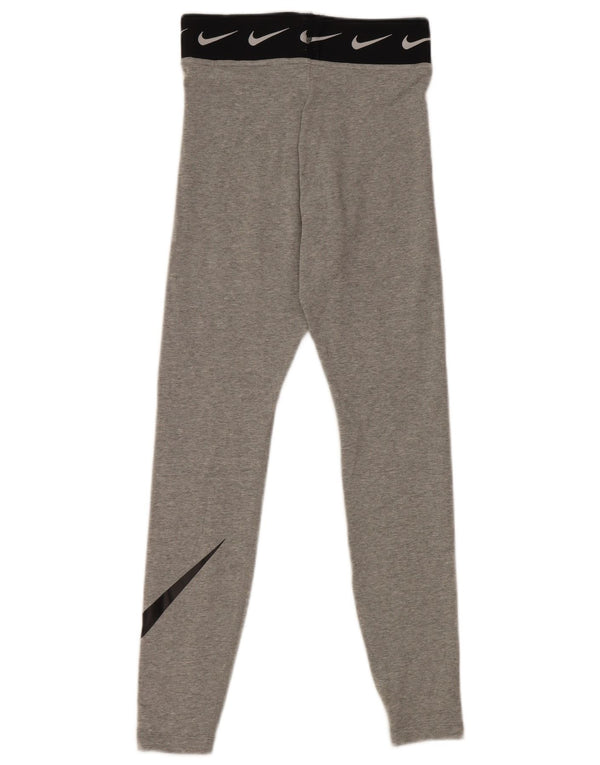 Nike Womens Graphic Leggings UK 6 XS Graue Colourblock-Baumwolle