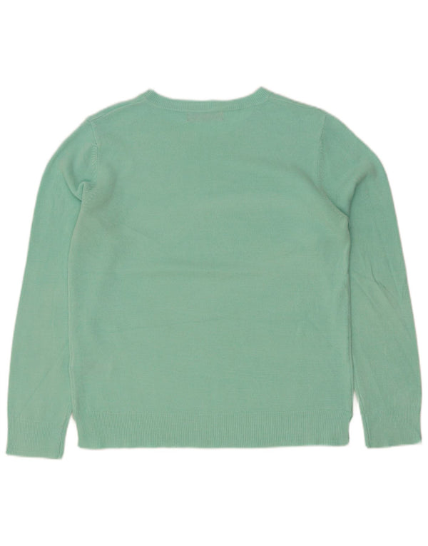 Marks & Spencer Damen-Pullover mit U-Boot-Ausschnitt, UK 12, Mittelgrün, Acryl