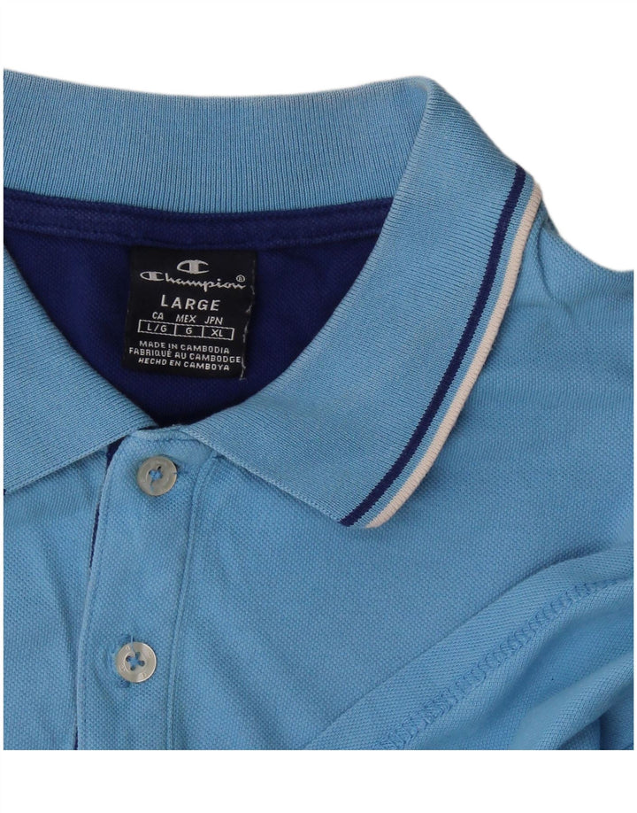 Champion Herren-Poloshirt, Größe L, Blau