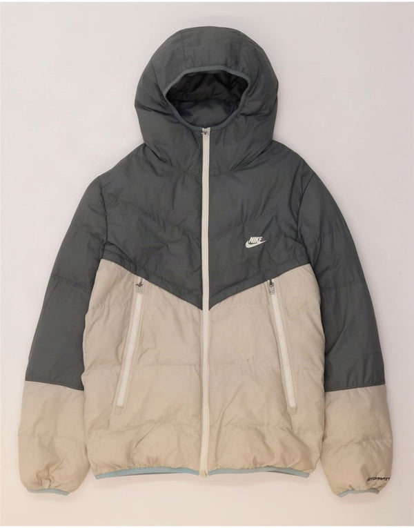 Nike Herren Storm-Fit Kapuzenjacke, gepolstert, UK 38, Mittelgrau, Farbblock