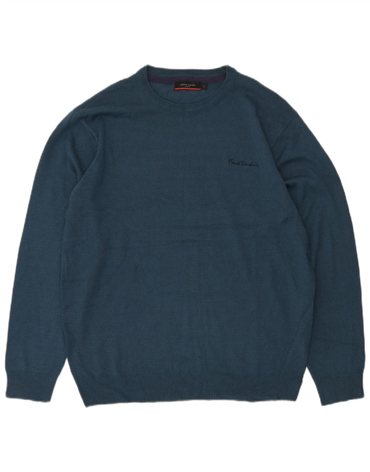 Pierre Cardin Herren-Pullover mit Rundhalsausschnitt, groß, Marineblau, Acryl