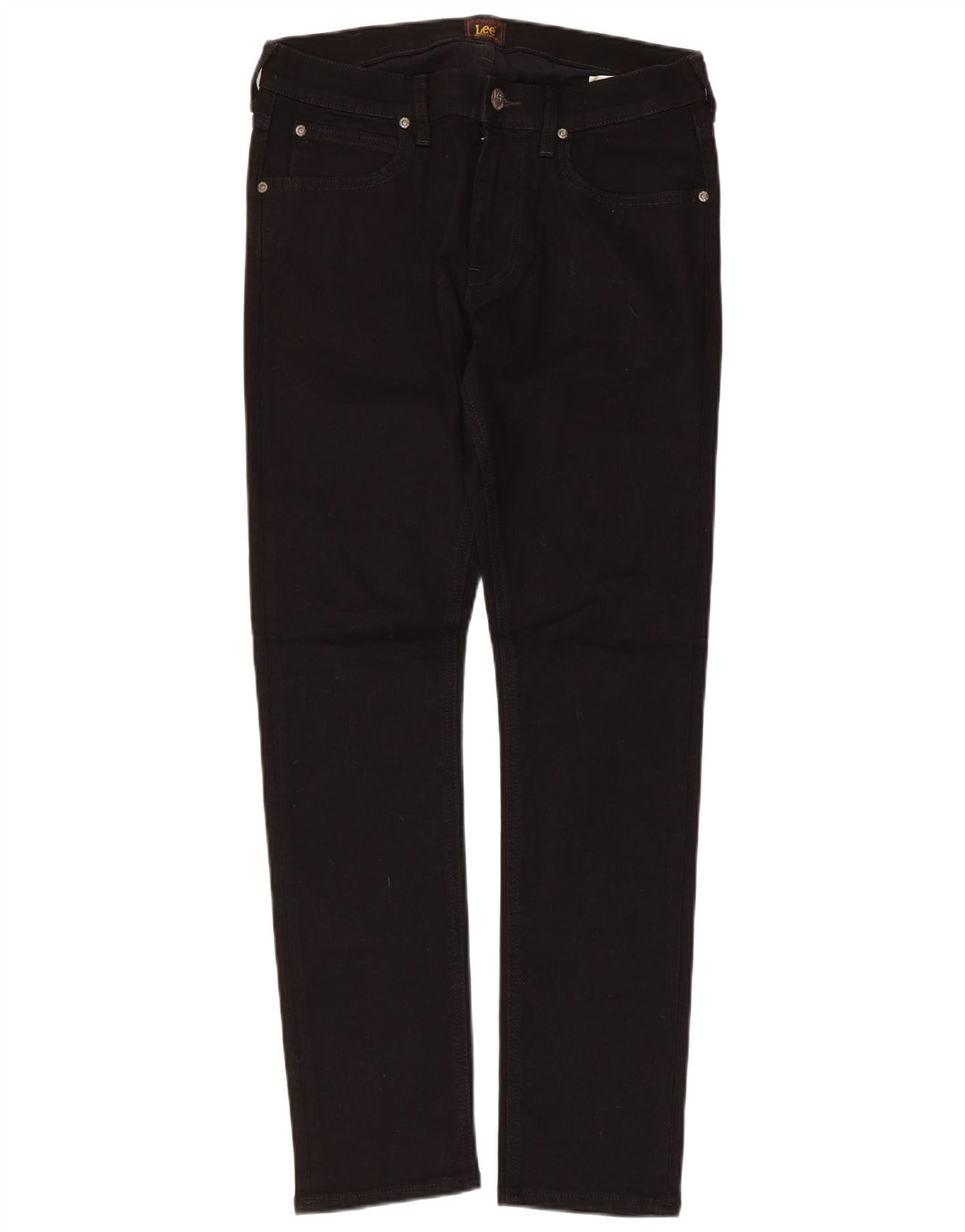 Lee Herren Luke Slim Jeans W30 L30 Schwarze Baumwolle
