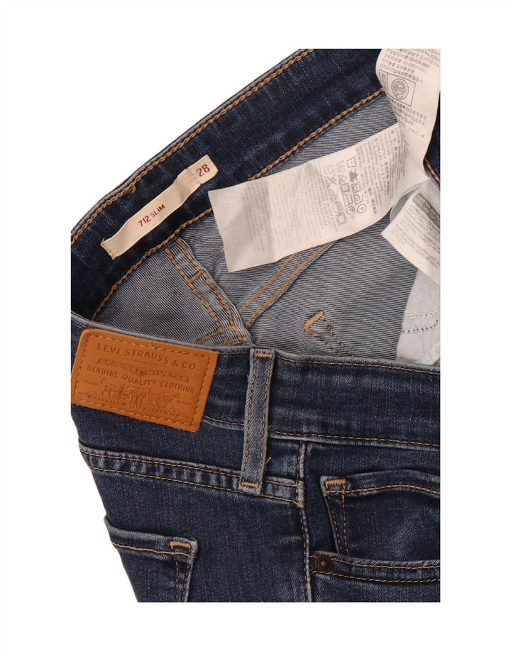 Levi's Damen 712 Slim Jeans W28 L29 Blaue Baumwolle