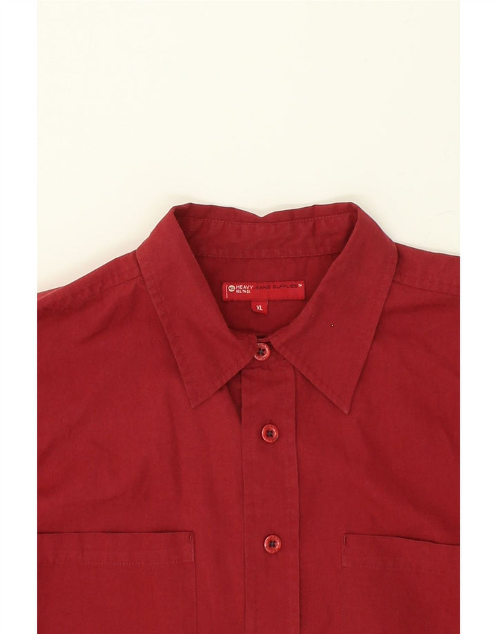 VINTAGE Herrenhemd XL Rote Baumwolle