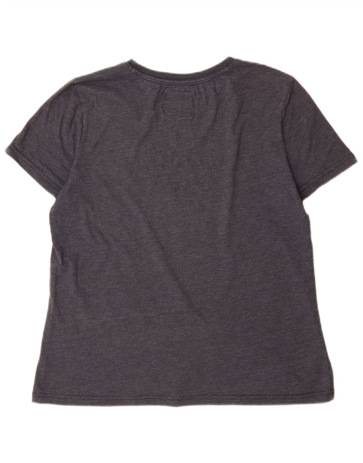 Superdry Damen Grafik-T-Shirt-Oberteil UK 12 Mittelgrau