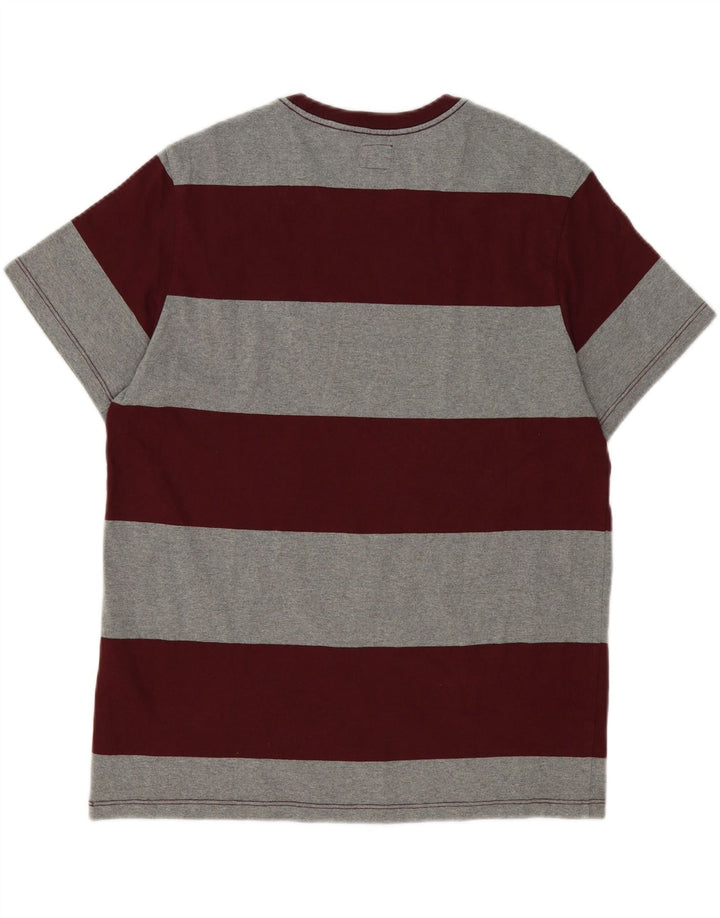 LEVI'S Mens T-Shirt Top Medium Grey Striped Cotton Vintage Levi's and Second-Hand Levi's from Messina Hembry 