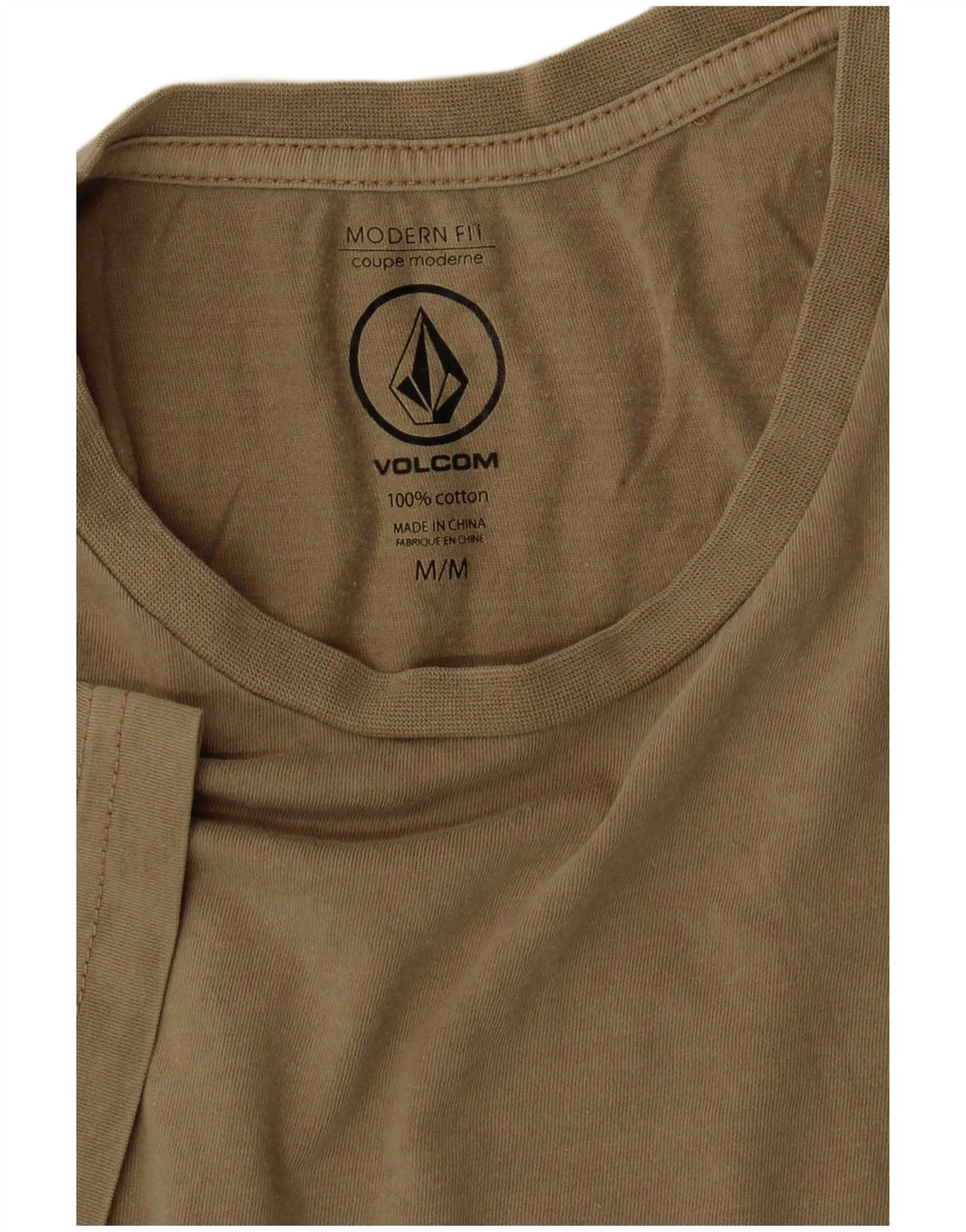 Volcom Herren-T-Shirt mit moderner Passform, mittlere Khaki-Baumwolle