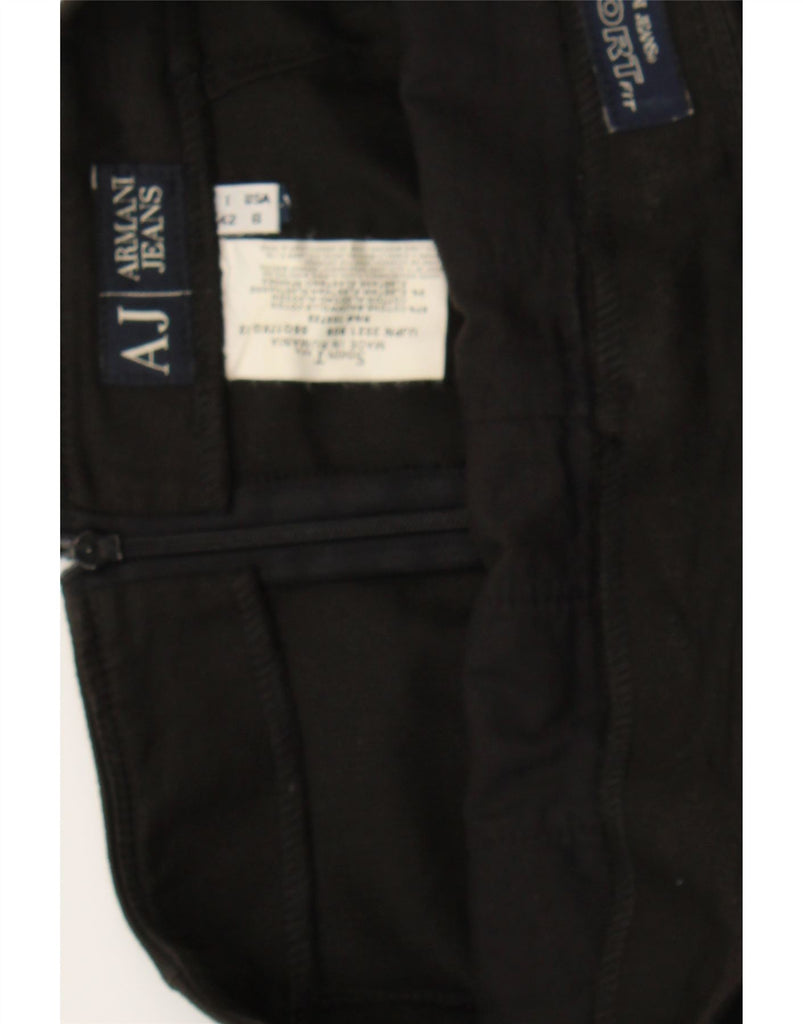 ARMANI Womens Pencil Skirt IT 42 Medium W30 Black Cotton Vintage Armani and Second-Hand Armani from Messina Hembry 