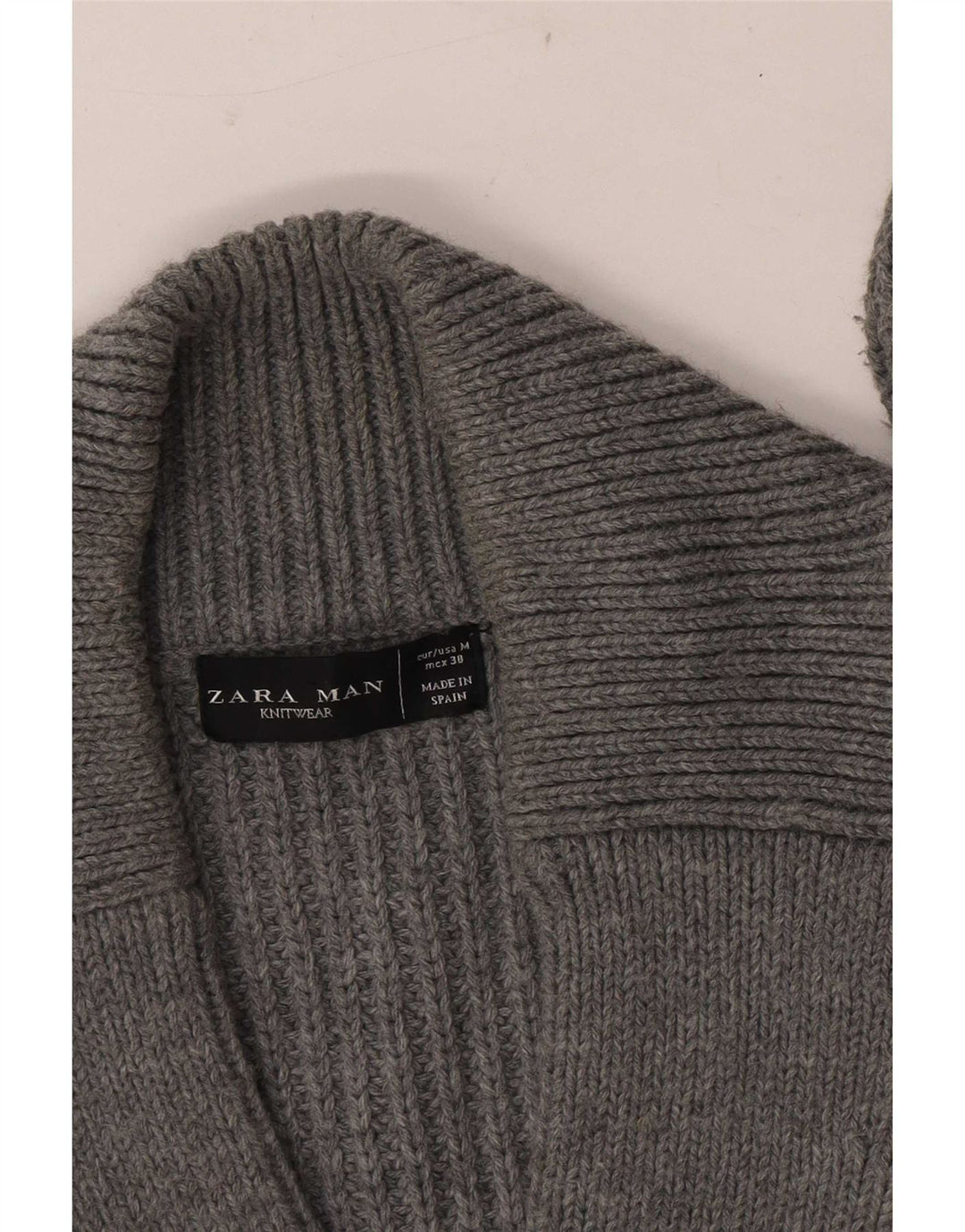 Zara Herren-Cardigan-Pullover Mittelgrau