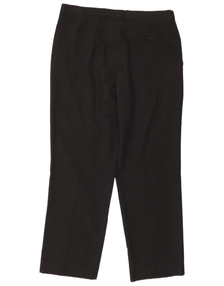 Gerade Herren-Anzughose von Marks & Spencer, W36, L29, Schwarz, Polyester