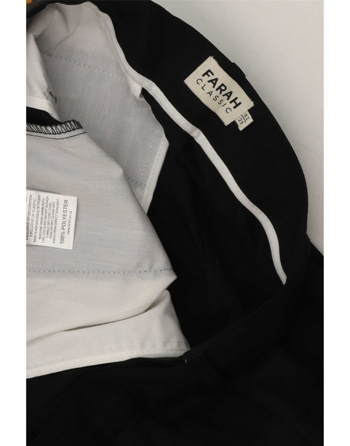 Farah Herren-Klassiker, gerade Anzughose, W32, L29, Schwarz, Polyester
