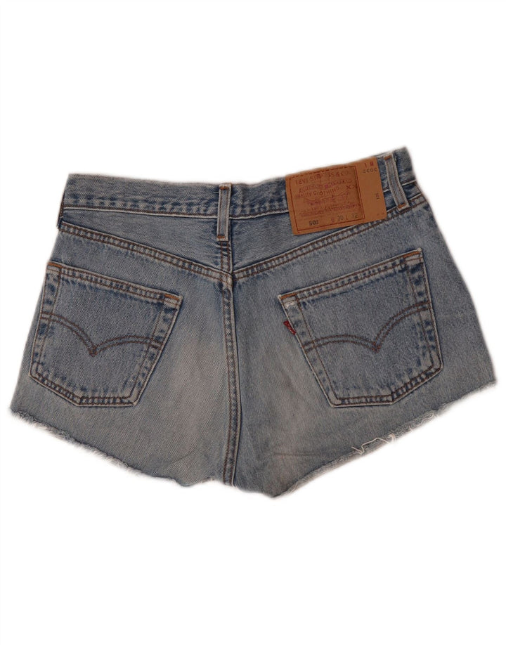 Levi's Damen 501 Denim High Waist Hotpants W30 Mittelblau