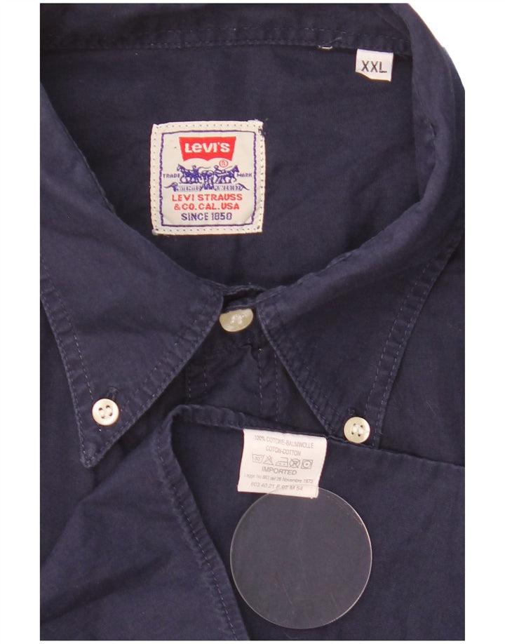 Levi's Herrenhemd 2XL Marineblau aus Baumwolle