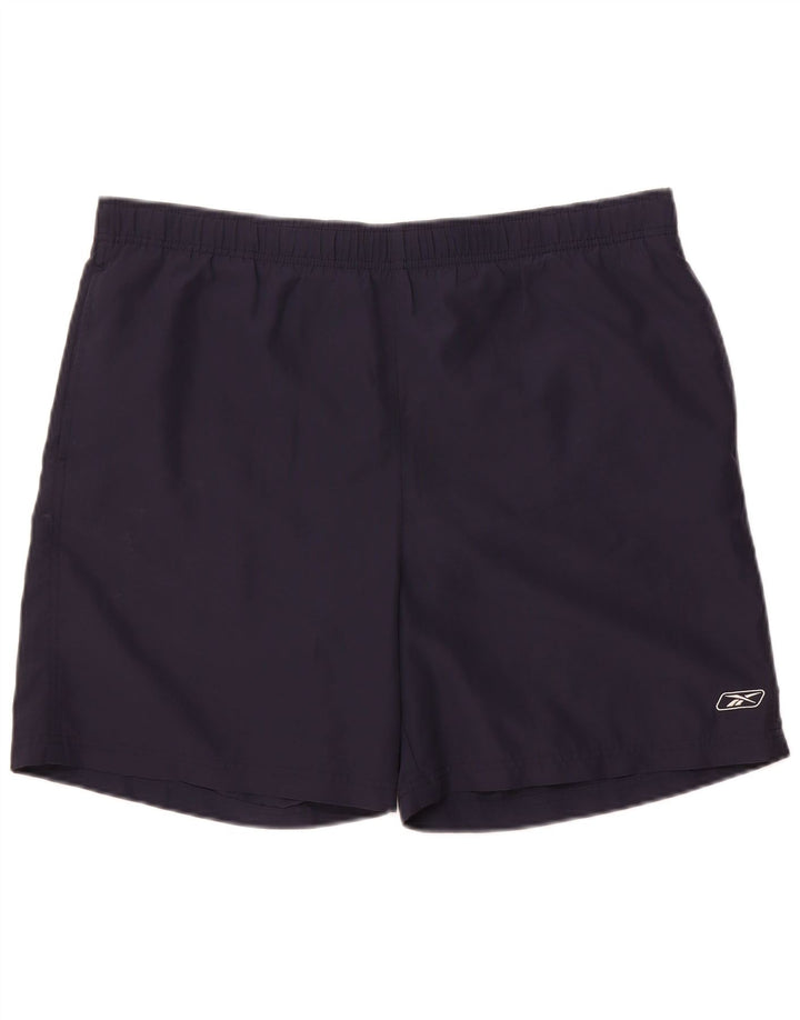 Reebok Herren-Sportshorts, groß, marineblau, Polyester