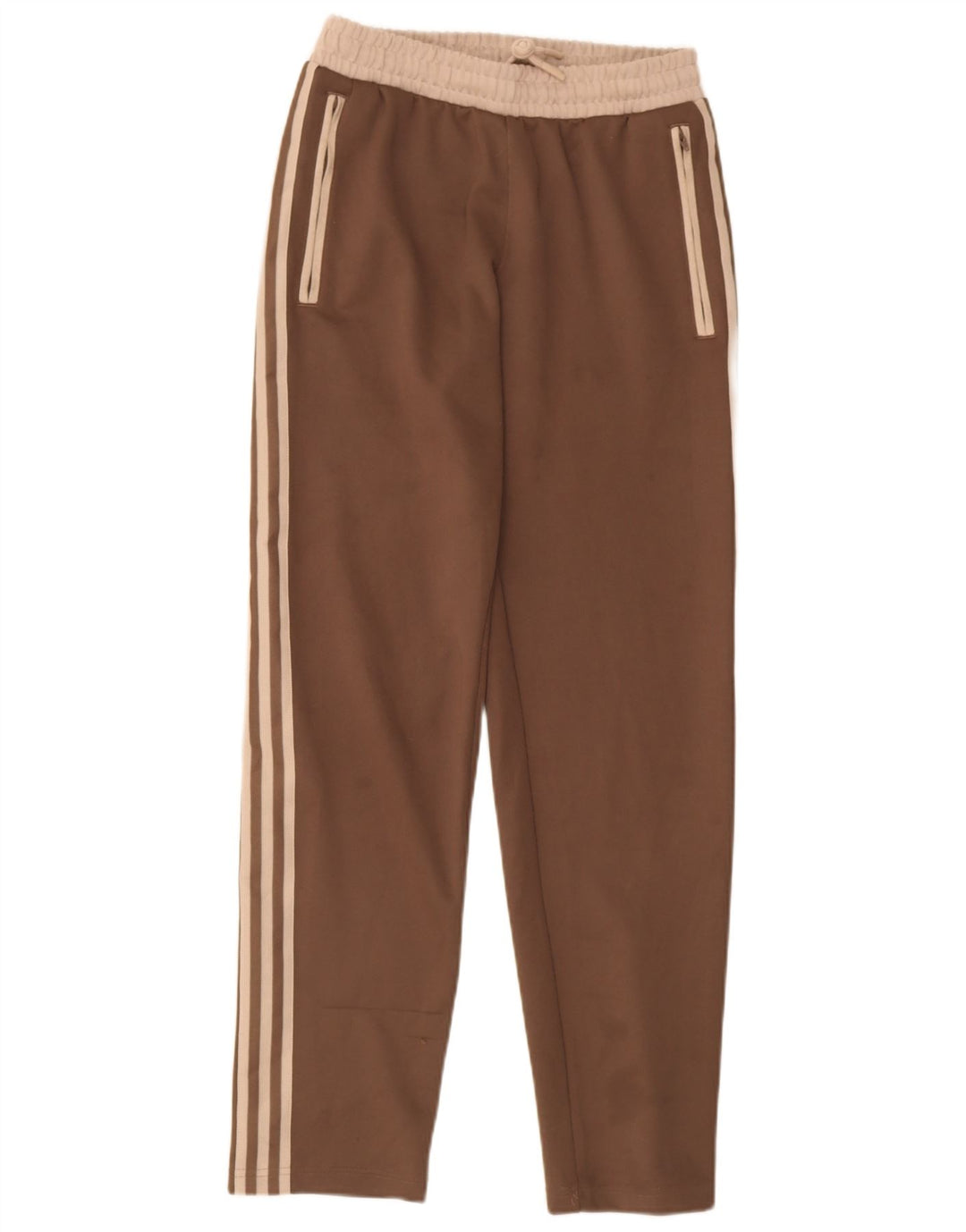 Adidas Herren-Trainingshose, klein, braunes Farbblock-Polyester