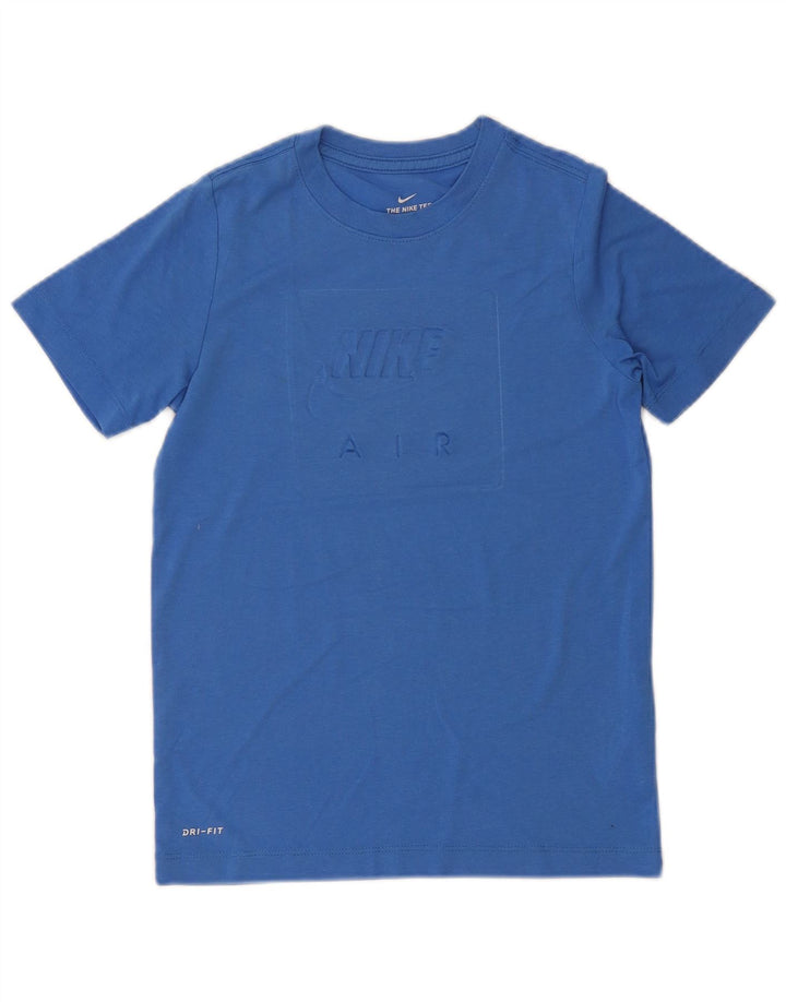 Nike Dri Fit Grafik-T-Shirt für Jungen, 10–11 Jahre, mittelblaues Polyester