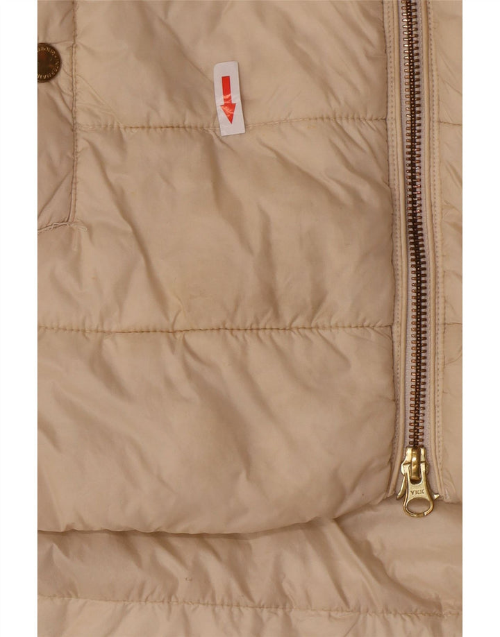 Barbour Wattierter Damenmantel mit Kapuze, UK 10, Small, Beige, Polyamid