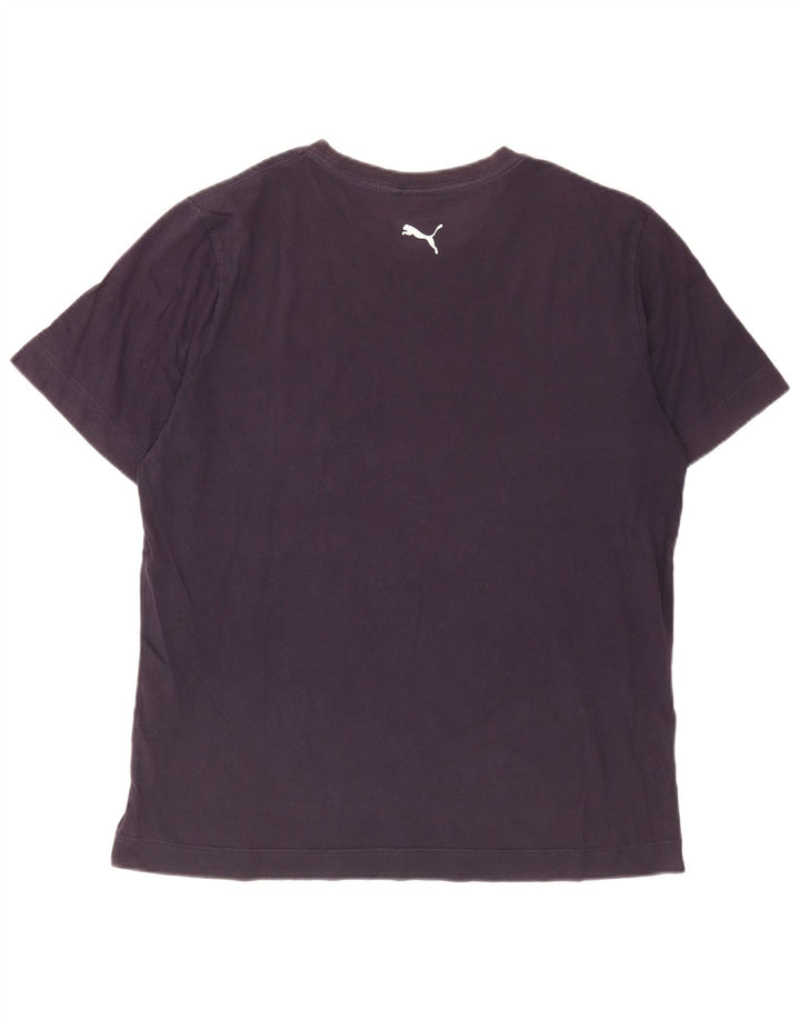 Puma Herren Grafik T-Shirt Top Large Marineblau