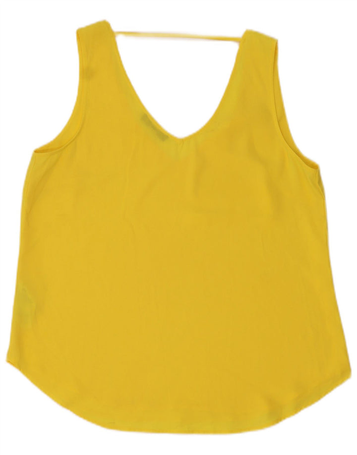 Oasis Ärmelloses Damen-Blusenoberteil, UK-Größe 44, Größe L, Gelb, Polyester