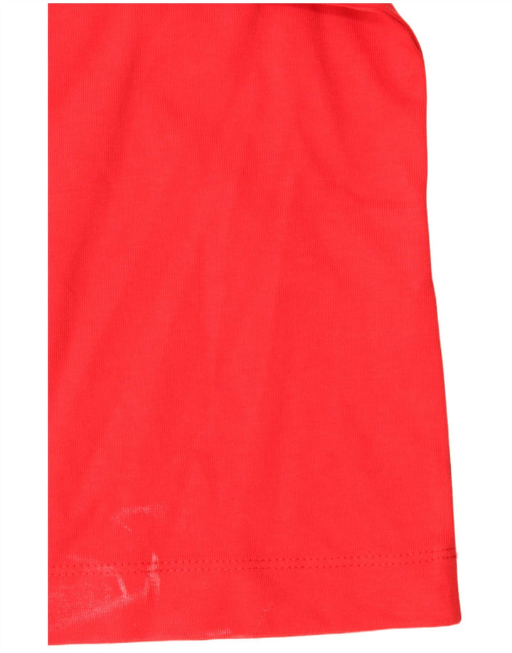 Zara Herren T-Shirt Top Große rote Baumwolle