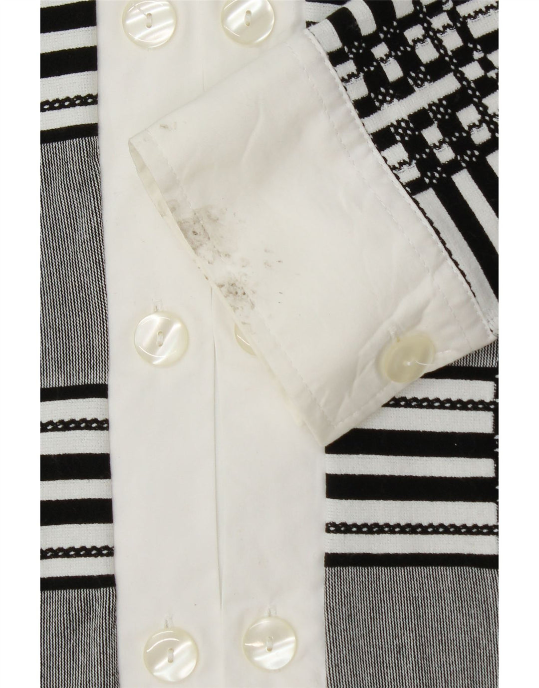 NARACAMICIE Damen Zweireihige Hemdbluse UK 14 Mittelgrau kariert