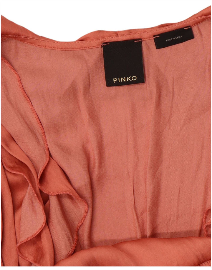 PINKO Damen Langarm-Stufenkleid UK 16 Large Pink