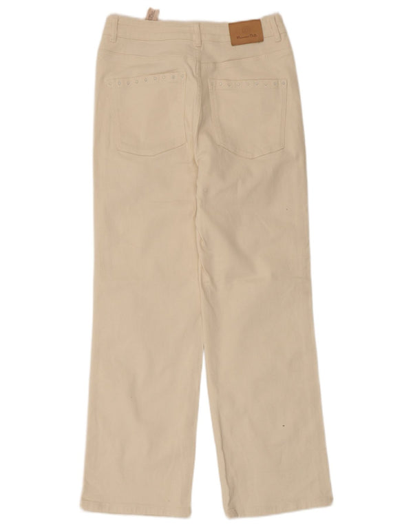 Massimo Dutti Damen Gerade Freizeithose EU 34 2XS W24 L26 Beige