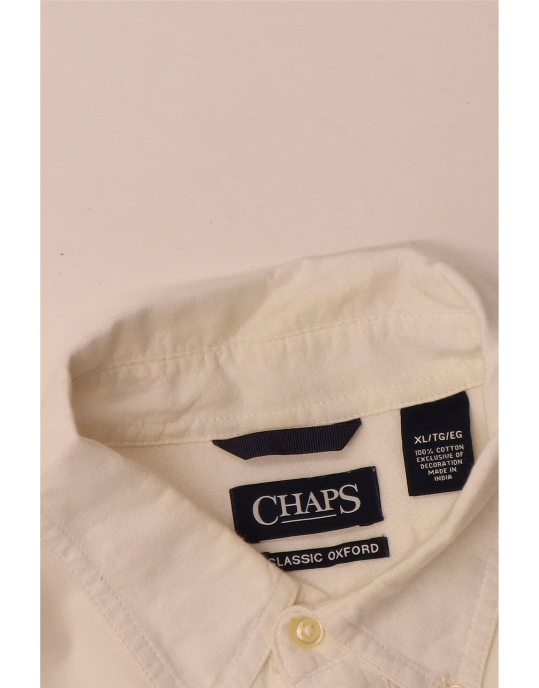 Chaps Herren-Oxford-Hemd, klassisch, XL, aus weißer Baumwolle