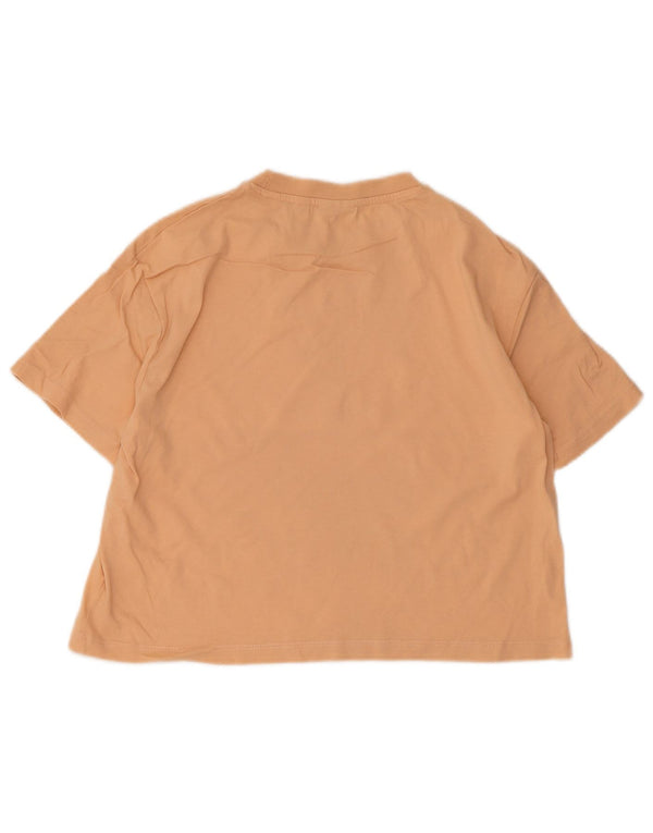 Guess Damen Crop Graphic T-Shirt Top UK 12 Medium Orange