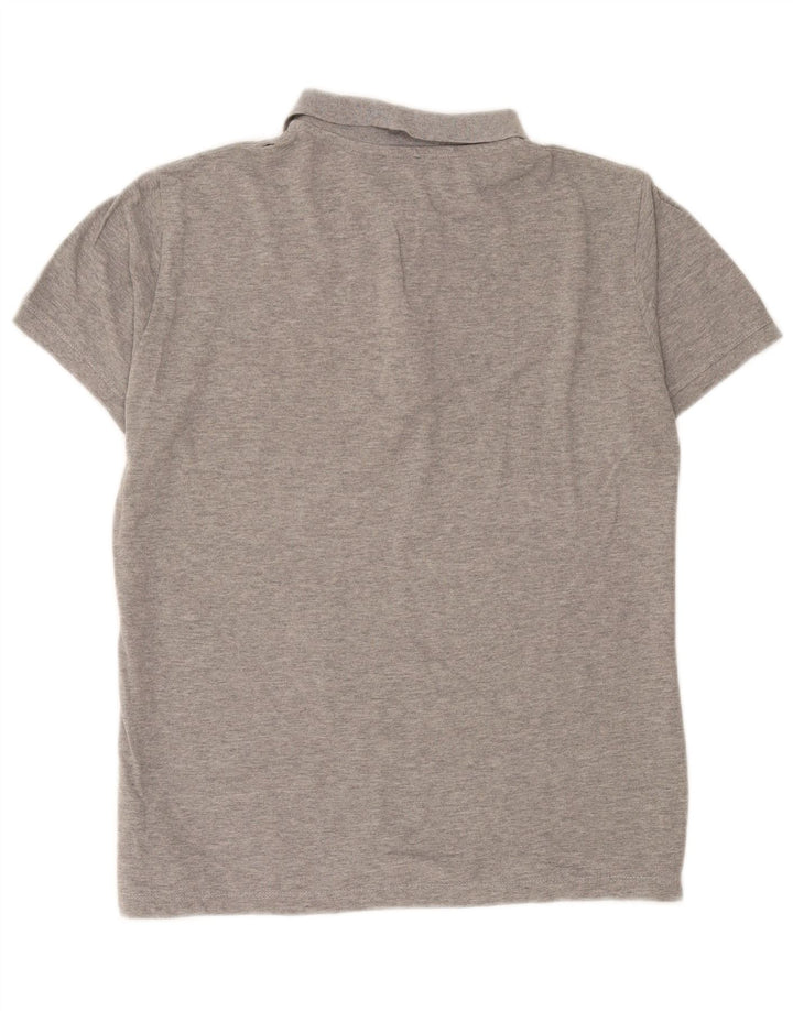Diesel Herren-Poloshirt mit Grafik, mittelgrau gesprenkelte Baumwolle