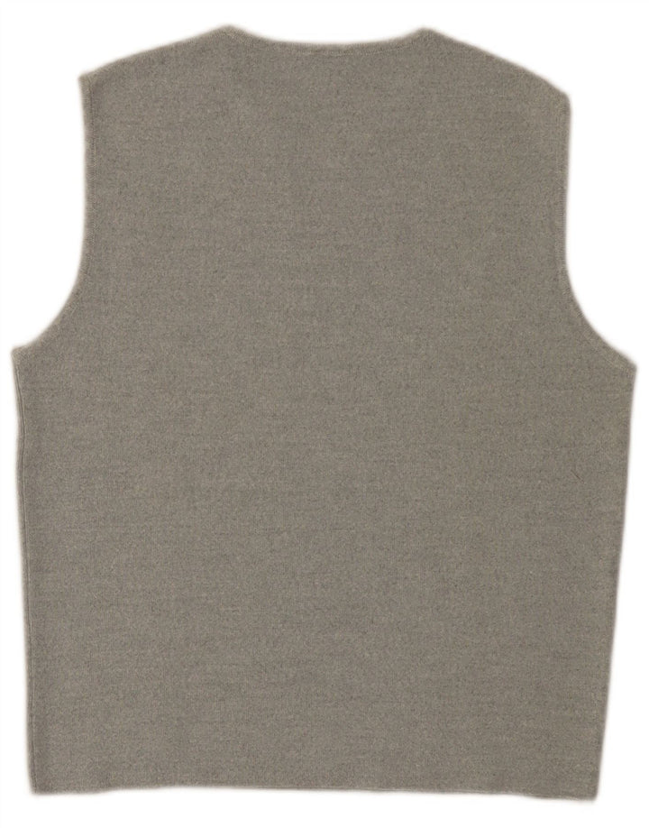 CALVIN KLEIN JEANS Damen Weste Tank Top UK 14 Große graue Wolle