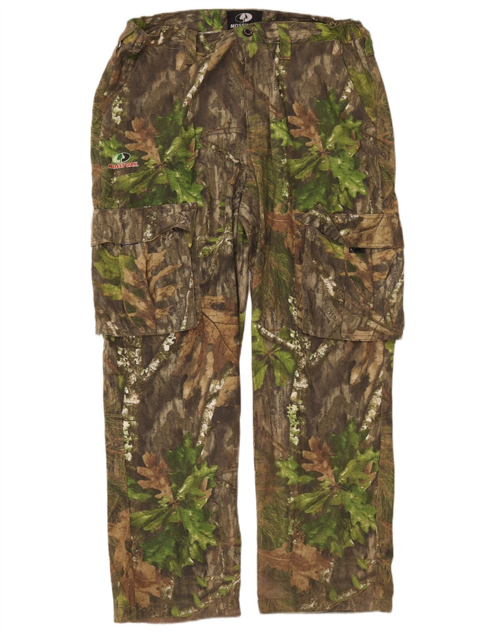 MOSSY OAK Gerade Herren-Cargohose W38 L31 Khaki Camouflage Baumwolle