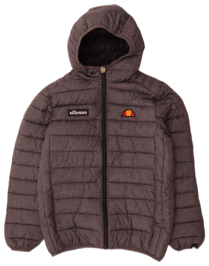 Ellesse Wattierte Jacke mit Kapuze für Jungen, 12–13 Jahre, graues Polyamid