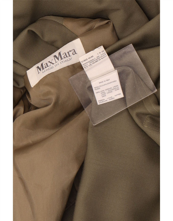 Max Mara Damen Übergroßer Mantel UK 14 Große Khaki-Wolle