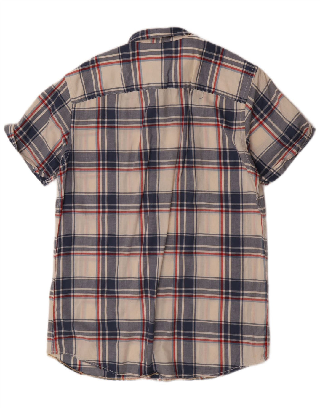Jack & Jones Herren-Kurzarmhemd, groß, blau kariert, Baumwolle