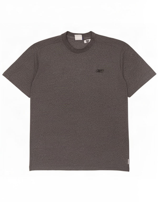 Reebok Herren T-Shirt Top Large Grau meliert Baumwolle