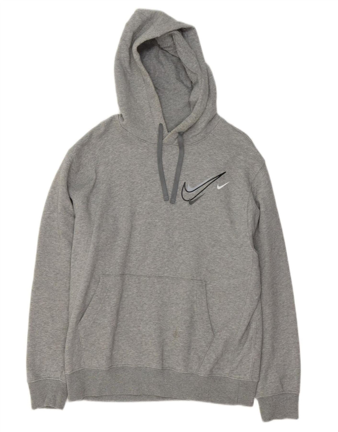 NIKE Herren-Kapuzenpullover mit Grafik, mittelgrau gesprenkelte Baumwolle