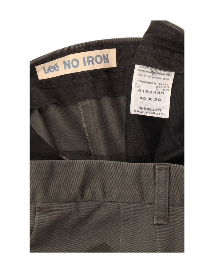 LEE Herren-Chinohose mit Pegged, W40, L29, graue Baumwolle