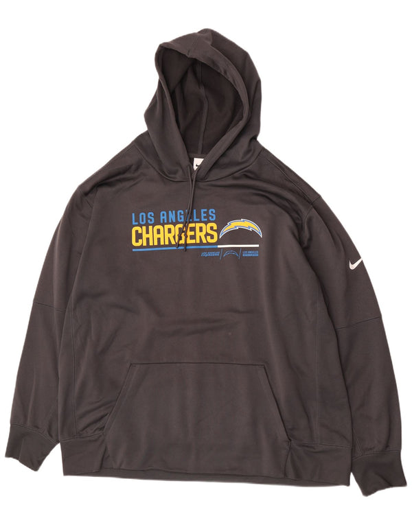 Nike Herren Los Angeles Chargers Graphic Hoodie Pullover 3XL Grau Polyester