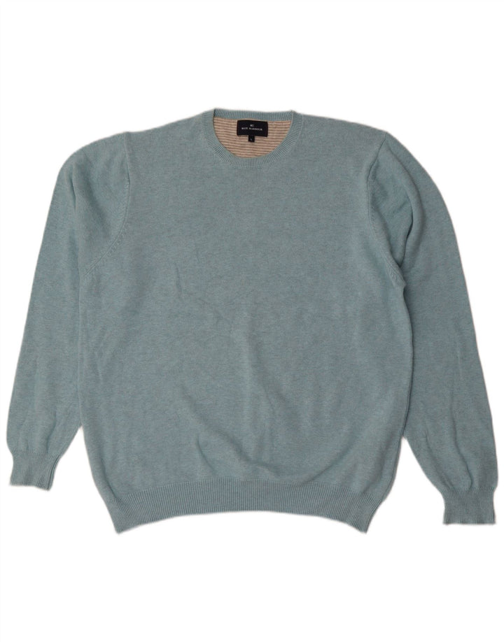 Marks & Spencer Herren-Pullover „Harbor“ mit Rundhalsausschnitt, Blau, Größe L, Blau